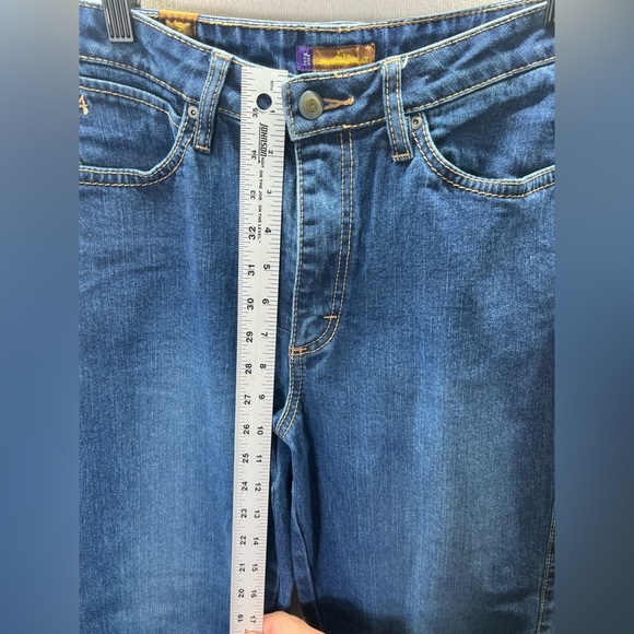 Aura by Wrangler Long Rise Sttaight Leg Jeans Womens 10L Blue Denim Western 2274 - Picture 5 of 10